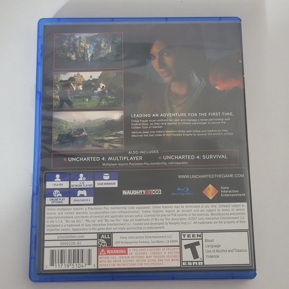 Uncharted: The Lost Legacy (PlayStation 4, 2017) Complete! - Picture 2 of 4